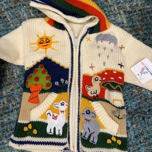 Animal sweater size 2